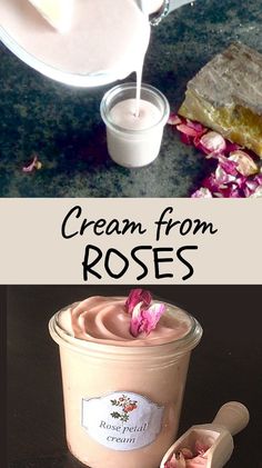 This rose cream combines rose water, rose infused oil and rose essential oil to give an outstanding benefits for your skin. #herbalism, #herbalhealth, #naturalremedies, #skincareremedies, #herbaldiy, #rosecream, #herbalcream Rose Infused Oil, Cream For Glowing Skin, Diy Body Butter, How To Make Rose, Infused Oil, Homemade Cosmetics, Homemade Lotion, Rose Cream, Diy Body Care