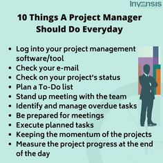 the 10 things project manager should do every day