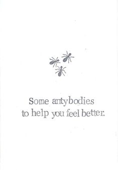 some artybodies to help you feel better card with two bees on it