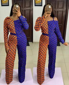 African Jumpsuit for Women Jumpsuit Ankara, Robes Wax, Nigerian Fashion Ankara, Ankara Designs, Ankara Fashion, Latest Ankara Styles