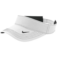 the nike visor is white and black