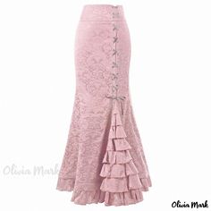 Olivia Mark - Halloween Steam Punk Victorian Mermaid Skirt Gothic Vintage Retro Fish Tail Skirt Victorian Mermaid, Multicolor Skirt, Fishtail Skirt, Skirt With Buttons, Gothic Vintage, Faux Leather Mini Skirt, Fish Tail, Denim Pencil Skirt, Embellished Denim