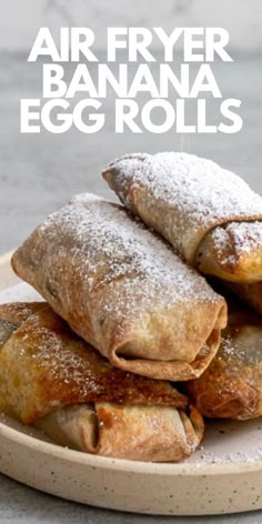 banana egg rolls Crab Egg Rolls Air Fryer, Air Fryer Dessert Egg Rolls Recipe, Ideas For Egg Roll Wrappers, Air Fryer Breakfast Egg Rolls, Banana Pudding Egg Rolls, Breakfast Eggrolls Air Fryer, Egg Roll Wrapper Recipes Dessert Air Fryer, Ways To Use Egg Roll Wrappers, Dessert Egg Rolls Air Fryer