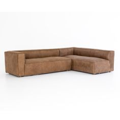 Contemporary Sectional Sofa, Sofas For Sale, Sectional Sofas, Leather Sectional, Sofa Sale, Kathy Kuo Home, Warm Brown, Sand Color, Top Grain Leather