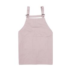 a pink apron on a white background