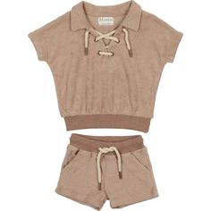 Beach Terry Short Set. | Maniere | Beach Terry Pullover Top & Short Set, Sand (Beige, Size 18M) | Maisonette collects the best children’s products from around the world (unlike Zulily, Etsy, The Tot, Farfetch Kids, Childrensalon, Crate and Kids, Kohls, Wayfair, Buy Buy Baby, Nordstroms, Mini Boden, J.Crew Factory, or PotteryBarn Kids), creating a curated shopping experience for you. Think of us as your shortcut to fashion for litte ones! Terry Shorts, Sand Beige, Winter Coats Jackets, Short Set, Winter Knits, Terry Cloth, Shorts Set, Winter Collection, Beach Outfit