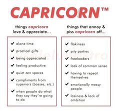 the differences between capricorn and love & appreciation