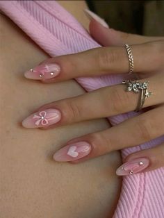 Paznokcie Hello Kitty, Hello Nails, Nagel Tips, Makijaż Smokey Eye, Soft Nails, Pink Acrylic Nails