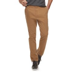 Casual brown chinos can go with anything for a nice look Beige Pants Men, Brown Chinos, Fitness Habits, Getting Fit, Mens Chino Pants, Beige Pants, Mens Chinos, Stretch Chinos, Dark Beige