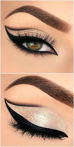 Buttery Almond eye makeup look, makeup products, winged eyeliner, makeup tutorial, party makeup Halloweenský Makeup, Diy Makeup Remover, Eyeliner Hacks, Eyeshadow Glitter, Makeup Tip, Disney Makeup