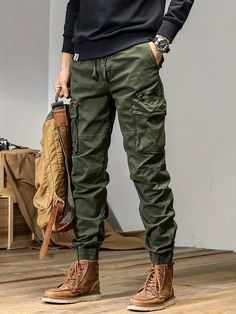 Cargo Joggers Outfits, Multi Pocket Pants, Cheap Cargo Pants, Fashion Sweatpants, Streetwear Joggers, Sweatpants Streetwear, Cargo Sweatpants, Mens Work Pants, Sweatpants Style