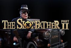 the slotfather ii game logo with a man in a top hat and glasses