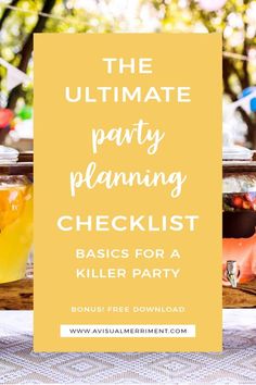 the ultimate party planning checklist for a killer party with free printable menus