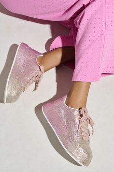 PINK OMBRE RHINESTONE SNEAKER FOR WOMEN