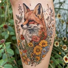 Animal Tattoos With Flowers, Goose Tattoo, Moose Tattoo, Animal Tattoos For Women, Tattoo Background, Infinity Tattoos, Fox Tattoo, Tattoo Sketch