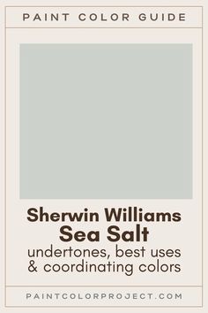 sherylin williams sea salt undertones, best uses and coordinating colors for painting