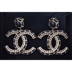 Chanel 22s Xl Black Leather Gold Cc Logo Chain Dangle Drop Statement Earrings ********** Chanel ********** Brand: Chanel Size: (2.5 Inches Long Drop) (2 Inch Wide On Longest Part Of Cc) Name: Chain Logo Color: Gold & Black Style: Dangle Drop Earrings Season: 22s Style#: Ab8294 B08170 Ni219 Material: Metal / Leather Screw Back, Pierced Cc Xl Earrings Black Leather Material Gold Metal Material Sold Out Worldwide, Extremely Rare Brand New In Box, With Tags And Dust Bag, Full Set 100% Authentic Or Y Designer Jewelry For Party, Black Luxury Evening Jewelry, Luxury Metal Dangle Earrings, Luxury Black Jewelry, Luxury Black Pierced Earrings, Designer Pierced Earrings For Party, Designer Dangle Earrings For Evening, Luxury Black Jewelry With Chain, Luxury Black Jewelry With Chain Detail