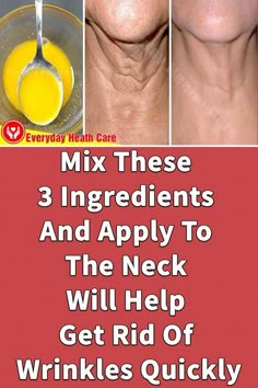 Resep Diet Sehat, Get Rid Of Wrinkles, Wrinkle Remedies, Natural Mask, Resep Diet, Neck Wrinkles