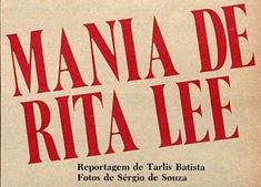 an old book with the title mania de rita lee written in red on it