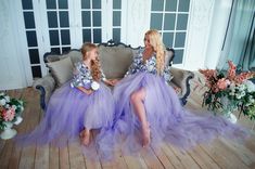 Very beautiful purple mother daughter matching dress for unforgettable moments! We are glad to welcome you in our atelier! We offer a complete set of matching dresses for a mother and daughter. All of the dresses in our shop are made based on your individual measurements. It is personally sewn by our seamstress on professional and modern equipment. We guarantee very high quality of sewing. We take into account all of your wishes when we craft our designs. They will fit and look much better than Mommy And Me Matching Tulle Skirts, Mother And Daughter Tulle Dress, Mother And Daughter Ball Dress, Mommy And Me Purple Dresses, Mom Daughter Matching Dresses Silk, Mother And Daughter Dresses Gowns, Mom And Daughter Dresses Indian Gown, Mommy And Me Outfits Dresses, Dresses For Birthday