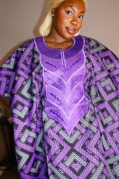 Ankara Bubu Gown With Embroidery, Inner Beltand Matching Head Tie - Etsy Traditional Purple Short Sleeve Kaftan, Purple Traditional Short Sleeve Dress, Traditional Purple Short Sleeve Dress, Bubu Gown With Embroidery, Bubu With Embroidery, Ankara Bubu, Bubu Gown, Bubu Gown Styles, Ankara Gowns