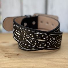 The price already INCLUDES sales tax and shipping within the United States!
Experience the essence of the West with our embroidered western belt made 100% in Mexico. In elegant black and made from genuine leather, this belt features 5 rows of adjustable holes for a perfect fit. With a width of 2" and a single pin buckle, it fuses style and functionality. An artisanal work, handmade with passion in Mexico, to enhance your authenticity.
Color: Black
Material: 100% Leather Black
Belt has 5 rows of Western Belts For Women, Black Western Belt, Cowboy Belt, Black Cowboy, Embroidered Belt, Western Belt, Belt Style, Western Belts, Sales Tax