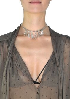 Jewel Cult - Rebekah Metal Fringe Choker Necklace Set, $18.00 (http://www.jewelcult.com/rebekah-metal-fringe-choker-necklace-set/) Trendy Fringe Metal Jewelry, Edgy Adjustable Metal Choker, Adjustable Metal Choker For Parties, Adjustable Metal Choker For Party, Adjustable Metal Edgy Choker, Edgy Metal Choker, Metal Choker With Adjustable Chain For Parties, Adjustable Metal Chain Choker For Parties, Adjustable Dangle Choker For Party