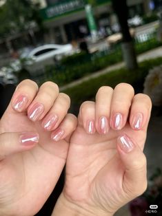 #Nailinspiration #clean #pink Natural Nail Colors Gel, Gel Nails Ideas Natural Nail, Clean Gel Nails, Clean Nails Look Natural, Pink Natural Nails, Natural Pink Nails, Nails Clean Girl, Clean Girl Nails, Pink Chrome Nails