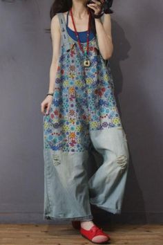 #overalls #floral #wideleg #plussize Overalls Plus Size, Winter Trousers, Floral Jumpsuit, Overalls Women, Wide Leg Denim, Wide Leg Jumpsuit, Upcycle Clothes, Skirt Fashion, Make You Feel