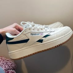 Only Worn A Couple Times, Look Brand New. Reebok White Sneakers, Shoes For School, Back To School Shoes, Reebok Sneakers, Street Shoes, Reebok Shoes, Reebok Women, Black Leather Shoes, Retro Sneakers