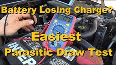 an electric tester with the words battery losing charge? easyest parasitic draw test