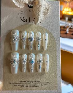 Crystal Gel Nails, Opulent Nails, Nails Collage, Luv Nails, 3d Nail Designs, Chic Nail Art, Fancy Nails Designs, Happy Nails