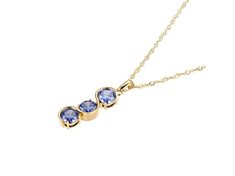 Bella Luce® Esotica™ tanzanite simulant 5.94ctw round, Eterno™ 18k yellow gold over sterling silver June birthstone pendant with chain. Pendant measures approximately 1.31" L x 0.31" W and has a 3mm bail. Includes a 18" L x 0.03" W singapore chain that has a 2" extender and lobster claw clasp closure. Pendant With Chain, Birthstone Pendant, June Birthstone, June Birth Stone, Chain Pendant, Lobster Claw, Birthstone, Singapore, Cubic Zirconia