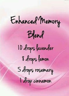 Enhanced memory blend Eo Blends, Aromatherapy Blends