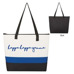 a black and white tote bag with the words, algergan alga on it