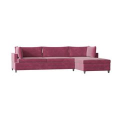 It's all in the details. The sectional maintains its graceful posture with its clean lines and elegant frame. Body Fabric: Savona Fuchsia, Leg Color: Acrylic My Chic Nest Todd 113" Wide Right Hand Facing Sofa & Chaise in Pink/Acrylic | Size 32.0 H x 113.0 W x 70.0 D in | Perigold White Sectional, Grey Sectional, Color Acrylic, Sofa Chaise, Elegant Frame, Living Room Sectional, Chaise Sofa, Cotton Velvet, Antique White