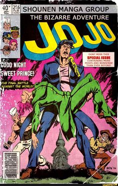 an old comic book cover with the title jojo