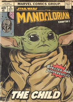 an old star wars comic book with the child on it