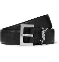 SAINT LAURENT's belt will add a little interest to your outfit – it's made from full-grain leather that's both durable and nicely textured. Cut in a slim 3cm profile, it has a square silver-tone buckle and is detailed with a coordinating 'YSL' plaque. Wear it with: SAINT LAURENT Sweater, Prada Trousers, Prada Boots, SAINT LAURENT Sunglasses. Prada Trousers, Saint Laurent Sweater, Boondocks Drawings, Saint Laurent Collection, Prada Boots, Saint Laurent Sunglasses, Belt For Men, Leather Belts Men, Leather Belts