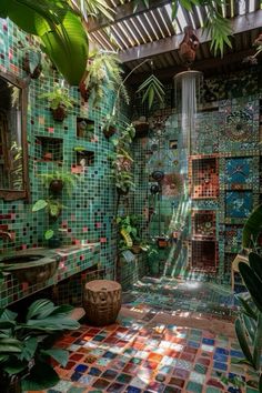 Cool Showers, Mediterranean Shower, Tropical Home, Interior Design Per La Casa, Dream Life House, Dream House Rooms, Fantasy House, Dream Room Inspiration