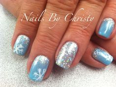 Winter Shellac, Christmas Shellac Nails, Frozen Nails, Fantastic Nails, Shellac Nail Designs, Snow Nails, Shellac Nail Art, Nails Shellac, Snowflake Nail