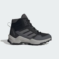 the adidas hiker mid is available in black and grey