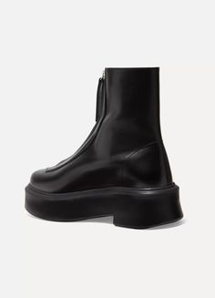 Black Leather ankle boots | The Row | NET-A-PORTER Walk In My Shoes, Shoes Boots Ankle, Black Leather Ankle Boots, Roger Vivier, Black Ankle Boots, Boots Black, Leather Ankle Boots, Manolo Blahnik, Fashion Advice