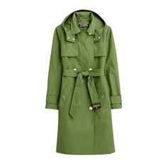 Nwt Jcrew New Icon Trench Coat Womens 2 Green Hooded Hood Belt Jacket Bf456 New New With The Tags Women's New Icon Trench Coat Jcrew Style #Bf456 Size: 2 Armpit To Armpit - 19" Length (Center Neck On Back To Bottom) - 36" Solid Green Color Button Front Closure Belt Loops Belt Hooded Long Sleeve Cotton Construction Detachable Hood Side Pockets Mid Length Current Model Timeless & Versatile New With The Tags, Women's Jcrew Trench In A Size 2. Solid Color With A Button Front Closure, Long Sleeves An Jcrew Style, Expedition Gear, Feminine Tomboy, Belt Jacket, Fashion Evolution, Toggle Coat, Uk Holiday, Mod Cloth, Waxed Cotton Jacket