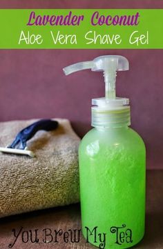 You can't go wrong with this great homemade Lavender Coconut Aloe Vera Shave Gel!  Homemade beauty treatments are always great, but this one works not just for ladies, but also for the men! Health Nutrition, Natural Diy, Diy Health