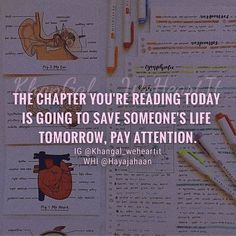 the charter you're reading today is going to save someone's life tomorrow, pay attention