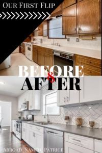 the before and after photos of a kitchen remodel