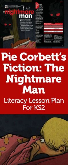 the book cover for pie corbett's fiction the nightmares man