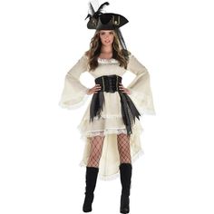 a woman dressed in a pirate costume