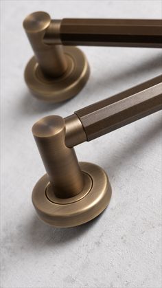 Hand-crafted door lever featuring a faceted textured grip. Finished with a Silver Bronze grip and Fine Antique Brass body. Turnstyle Designs, Faceted Design, Industrial Hardware, Phone Booth, Building Construction, Home Hardware, Modern Industrial, Joinery